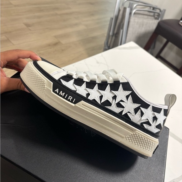 AMIRI Black and White Star Sneakers